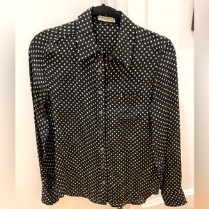 Equipment button down blouse with stars